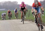 The deciding attack of Frank Schleck at the Amstel Gold Race 2006